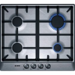 Bosch Classixx PCP615B90B 60cm 4 Gas Burner Hob in Brushed Steel